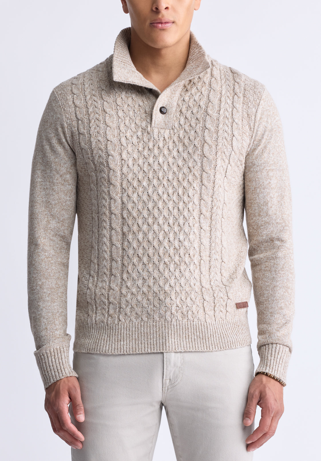 buffalo david bitton Watcher Jute Mix Men's Sweater