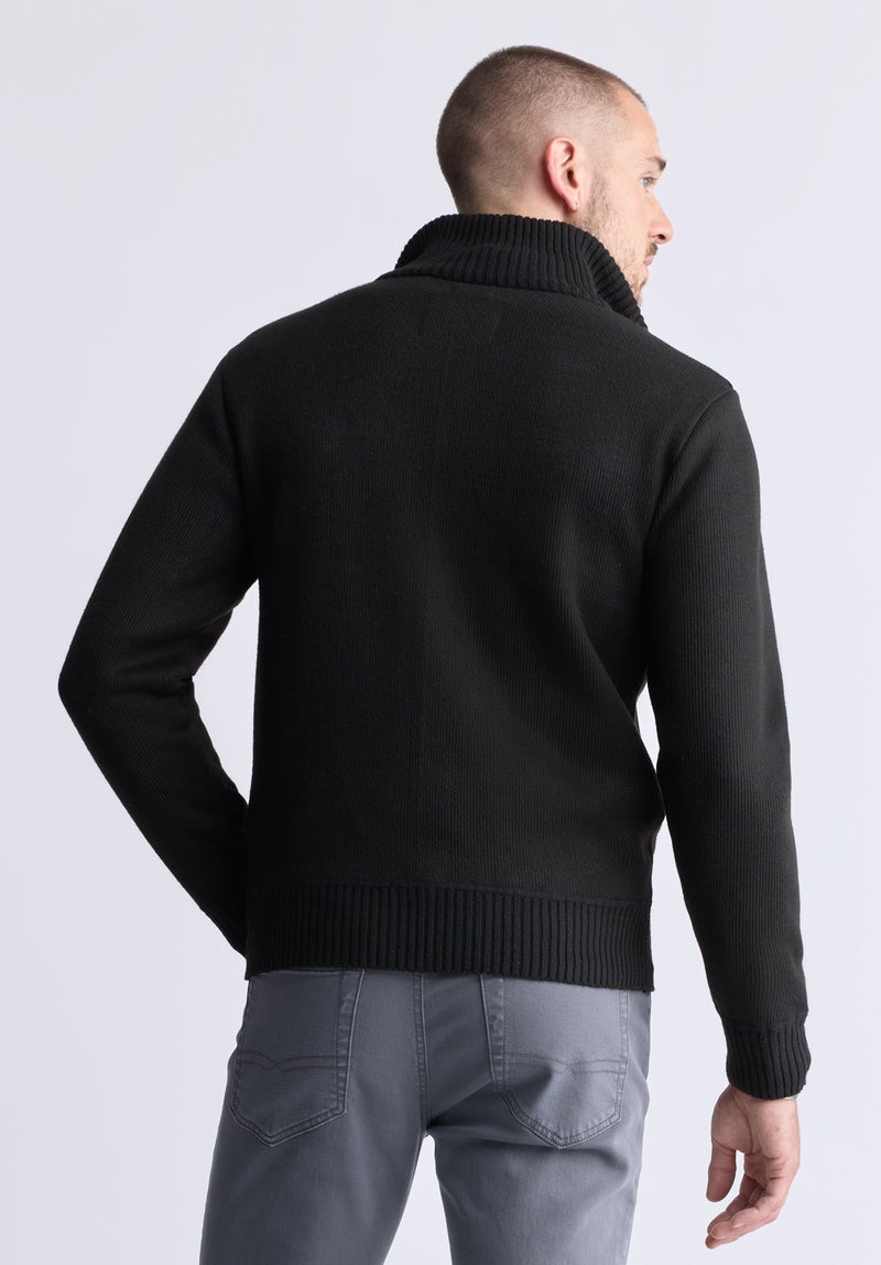 High neck sweater black hotsell