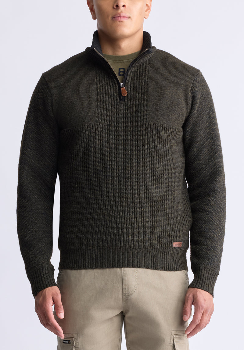 Quarter zip knit sweater shop