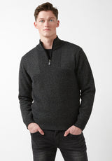 Buffalo David Bitton Wernek Dark Heather Grey Men's Sweater - BPM14177  