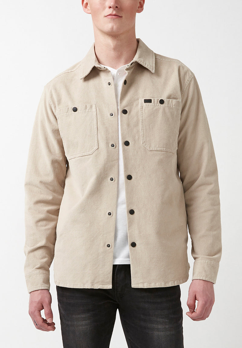 Buffalo David Bitton Jafar Milk Men's Shirt Jacket - BPM14374 Color MILK