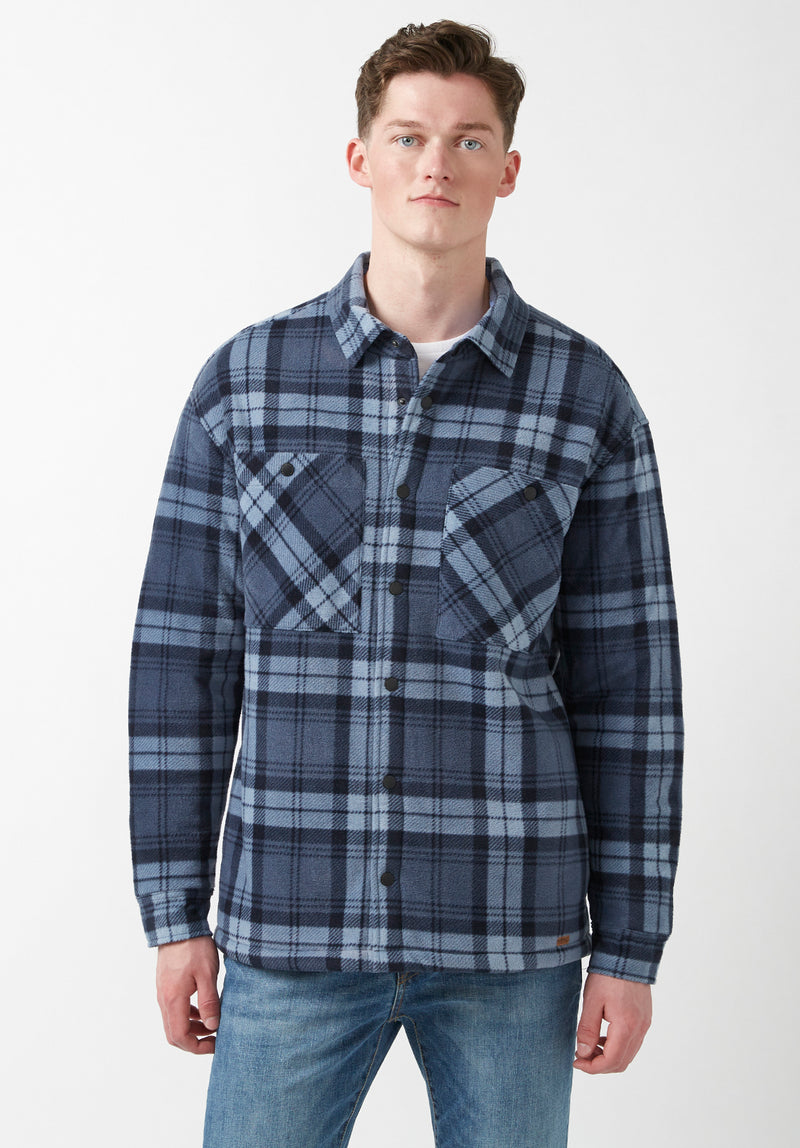 Sandis Mirage Plaid Fleece Shirt Jacket – Buffalo Jeans CA