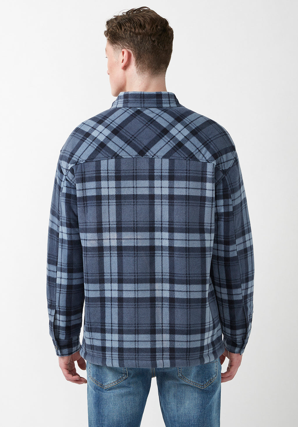 Plaid shirt with denim jacket hotsell