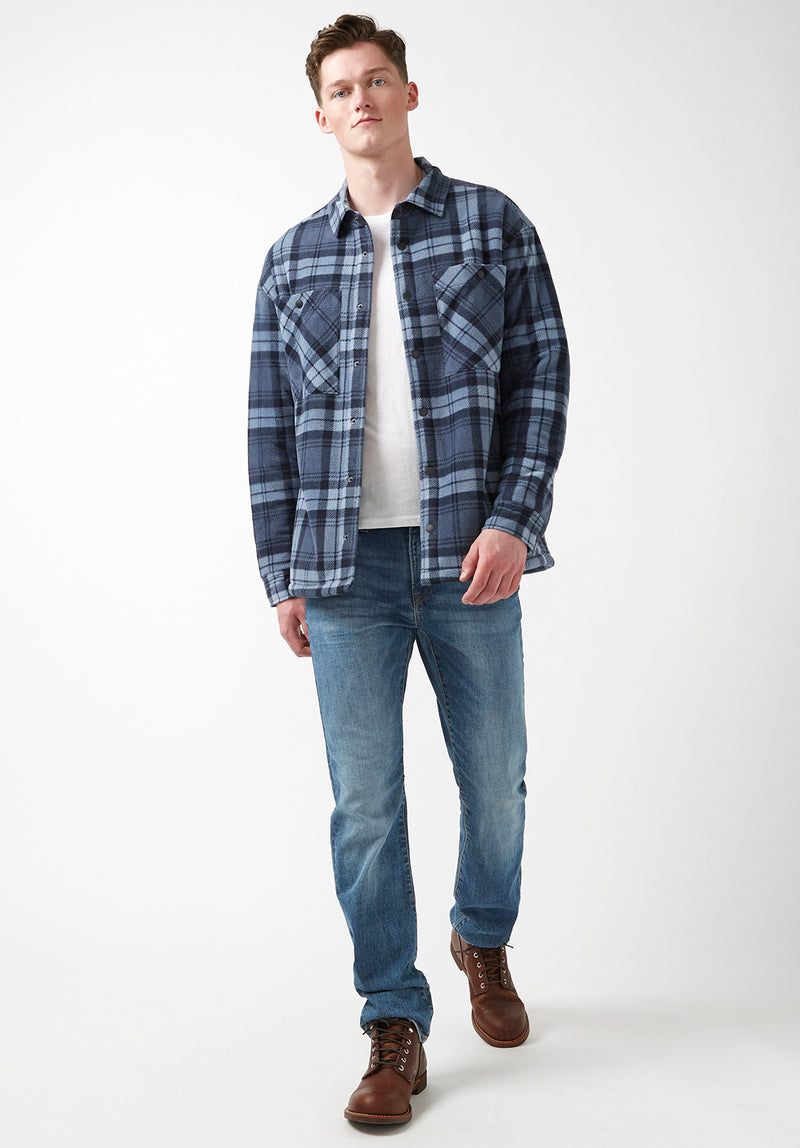 Sandis Mirage Plaid Fleece Shirt Jacket – Buffalo Jeans CA