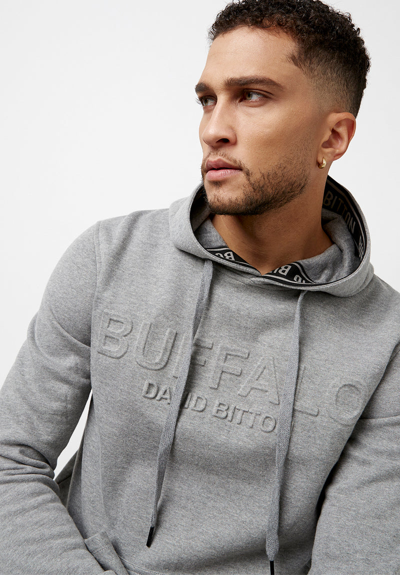 Fadol Men s Fleece Hoodie in Light Heather Grey BPM13610V Buffalo Jeans CA
