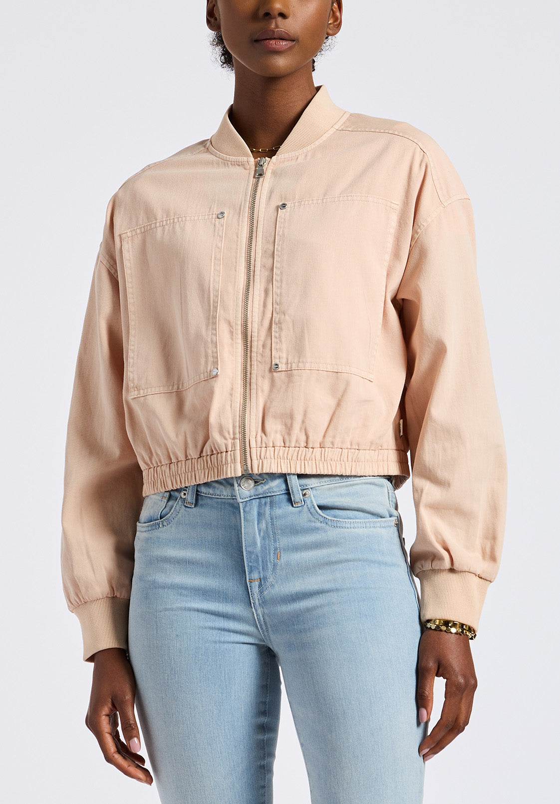 buffalo david bitton Veste Courte Zippée pour femme Pyper rose poudré