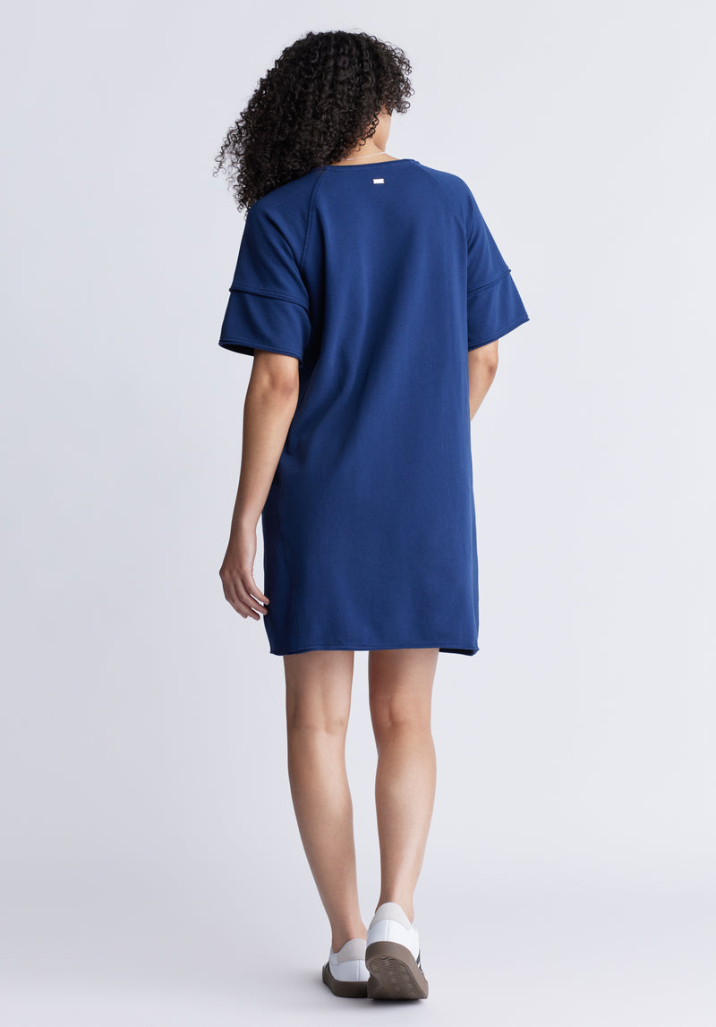 Robe t-shirt Delfina pour femme, bleu marin - KD0005S