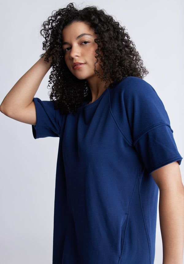 Robe t-shirt Delfina pour femme, bleu marin - KD0005S