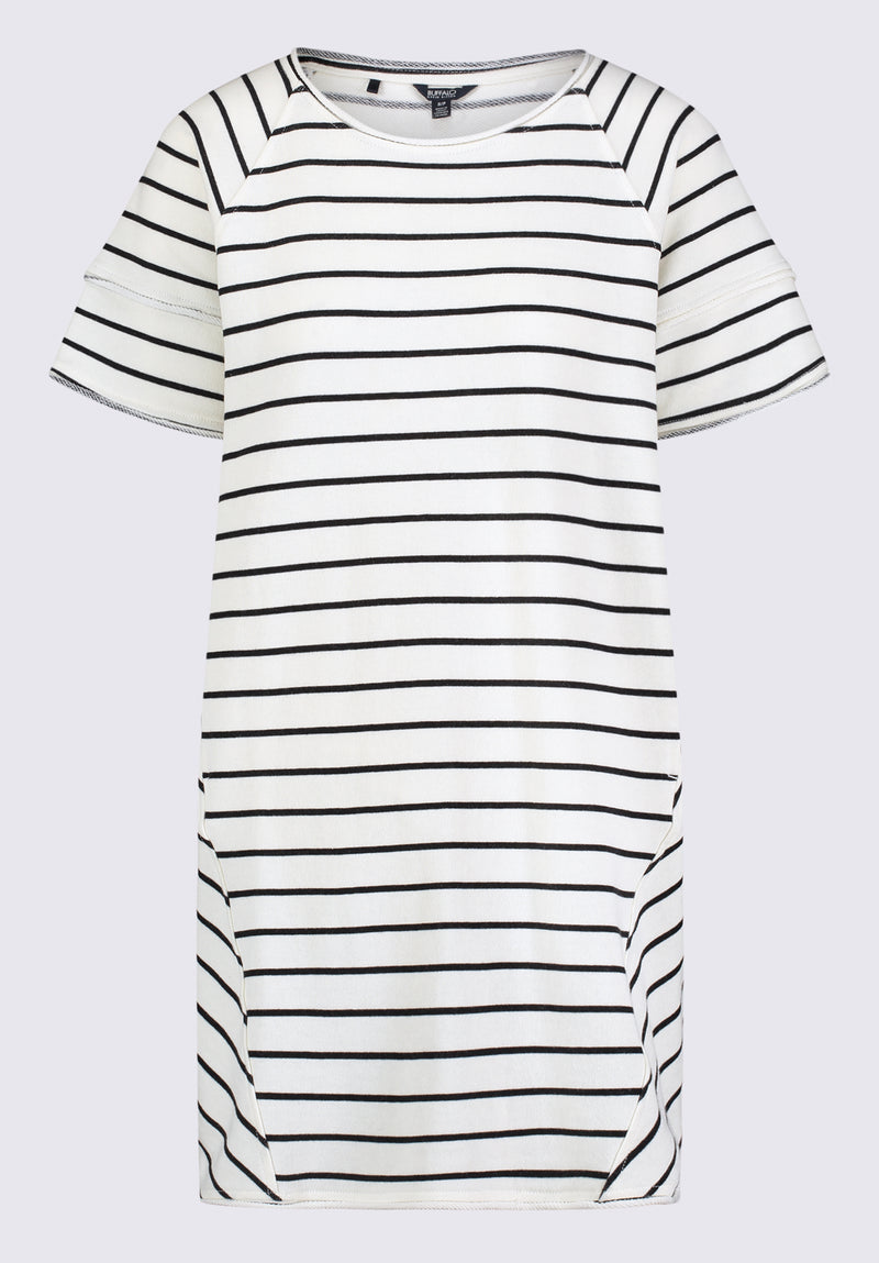 Grey and white striped shirt dress hotsell