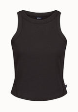 Regine Women's Ribbed Tank Top, Carbon - KT0119H