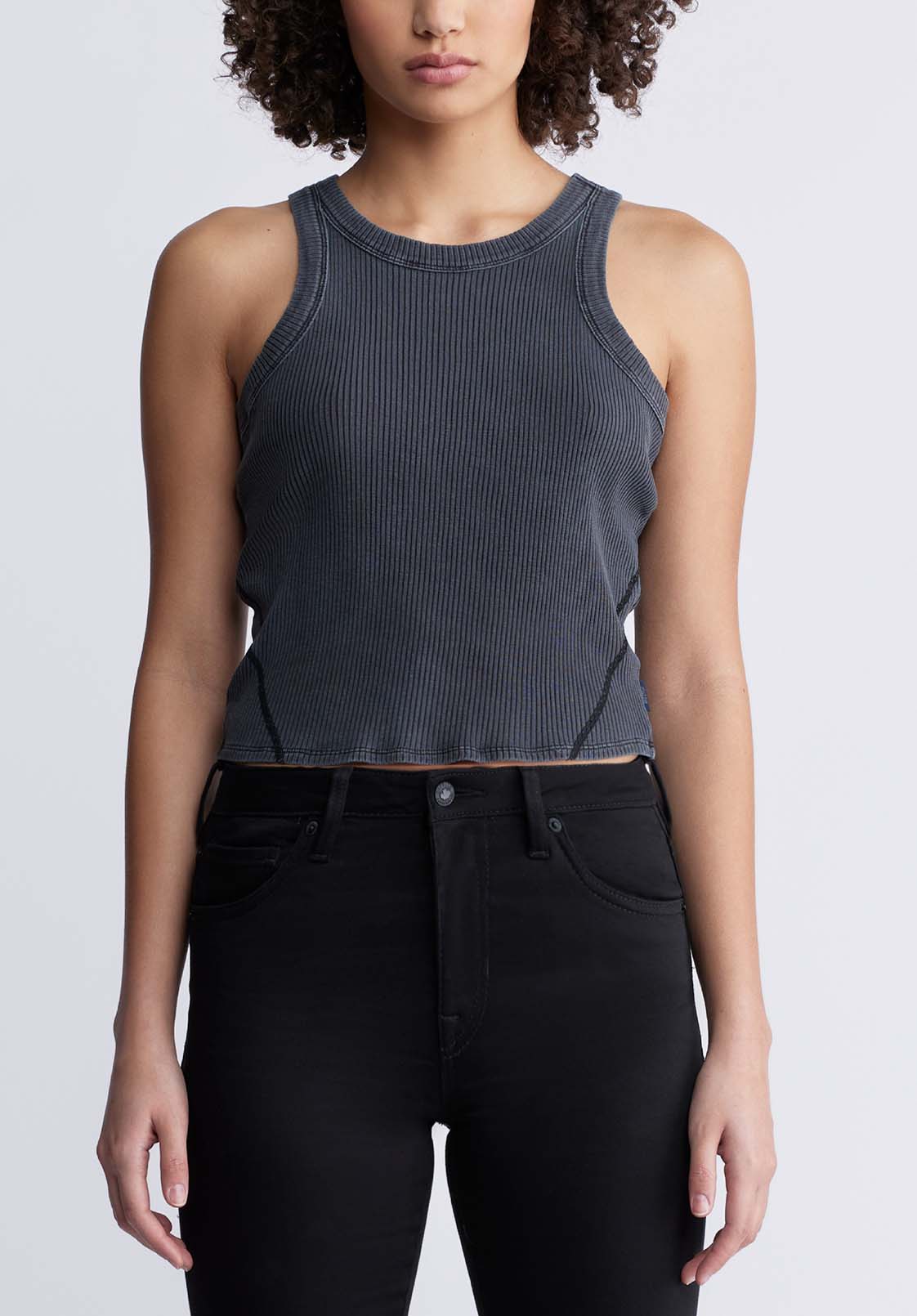 buffalo david bitton Regine Women’s Ribbed Tank Top in Black