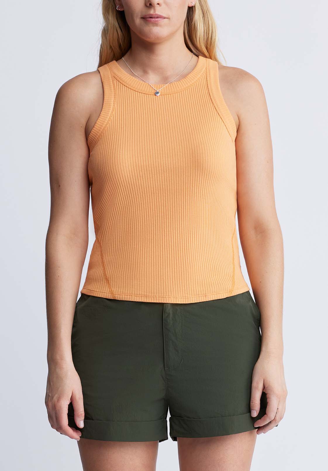 buffalo david bitton Regine Women’s Ribbed Tank Top in Tangerine