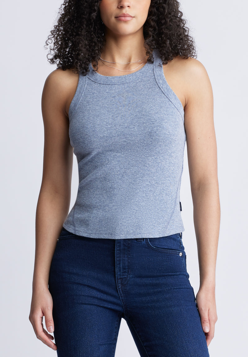 Regine Women s Ribbed Tank Top Heather Blue Buffalo Jeans CA