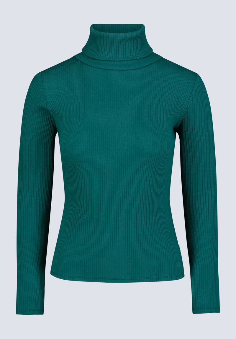 Mavra Women's Long-Sleeved Turtleneck Top, Forest Green – Buffalo