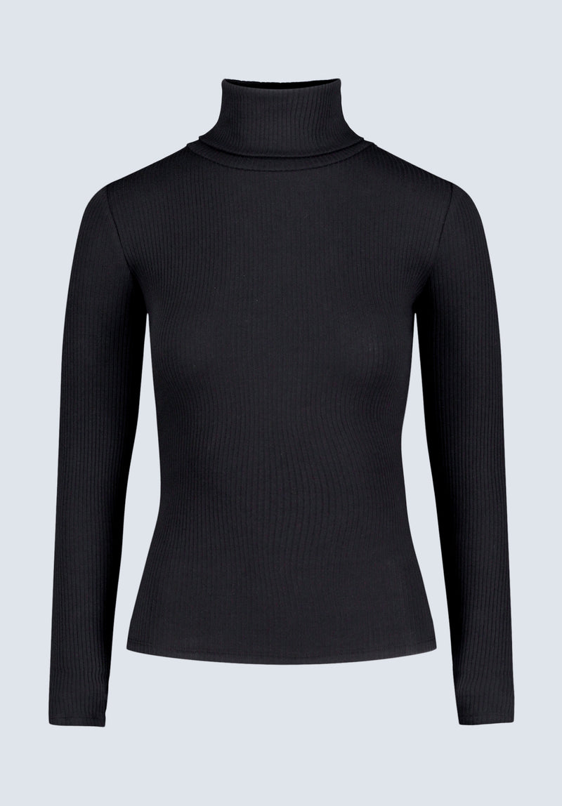 Buffalo Jeans Women s Mavra Ribbed Turtleneck Top Black Size S