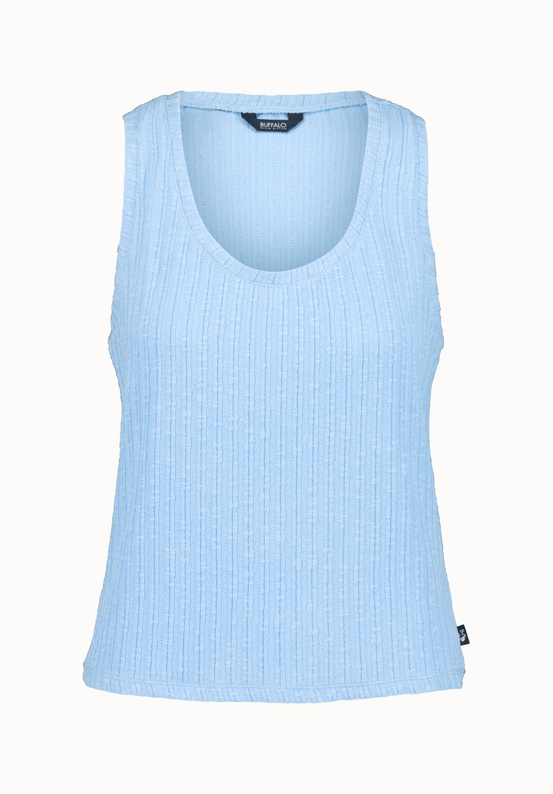 Thurryn Women's Textured Rib Knit Tank Top, PLACID BLUE – Buffalo