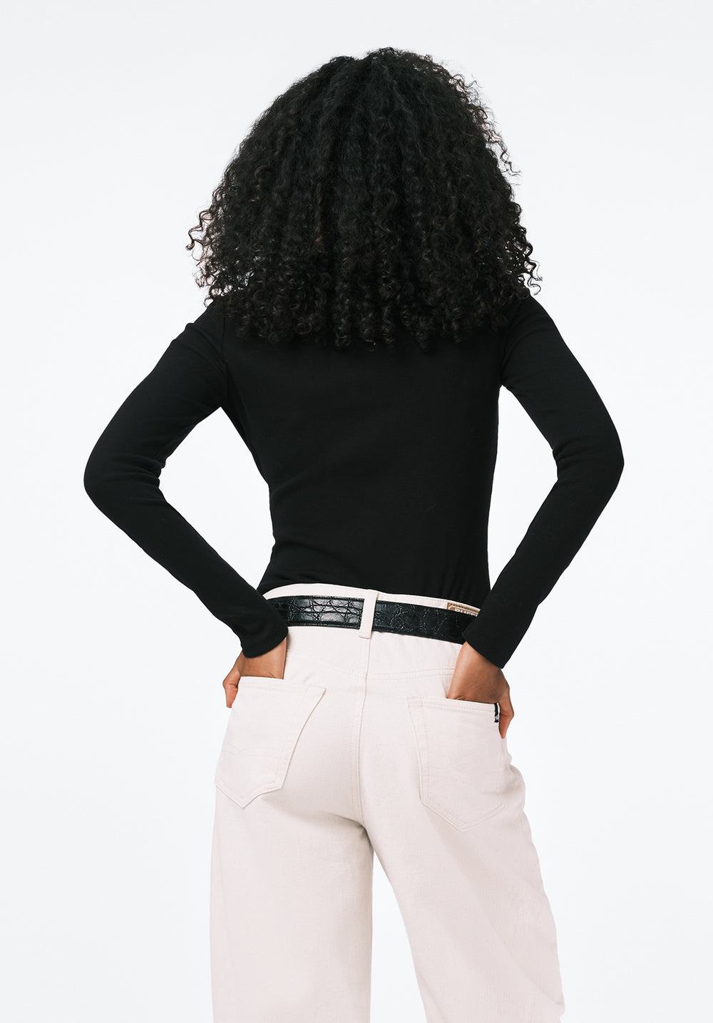 Mavra Women's Ribbed Turtleneck Top, BLACK – Buffalo Jeans CA