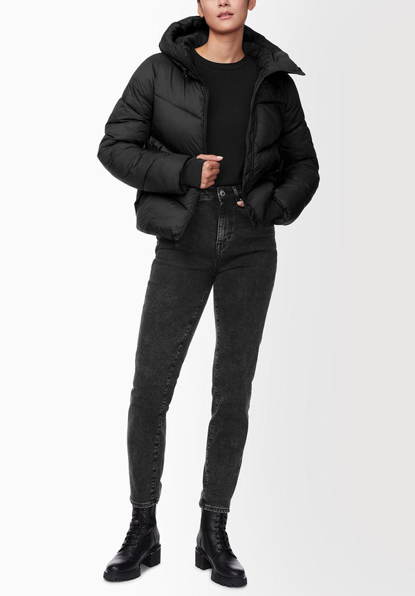 Janice Black Ladies Puffer Jacket - OBLEF008