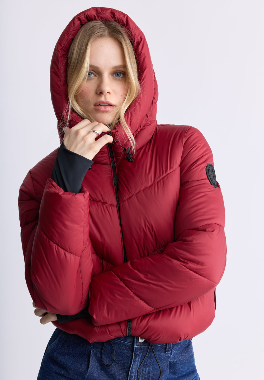 Girls red puffa jacket 2025