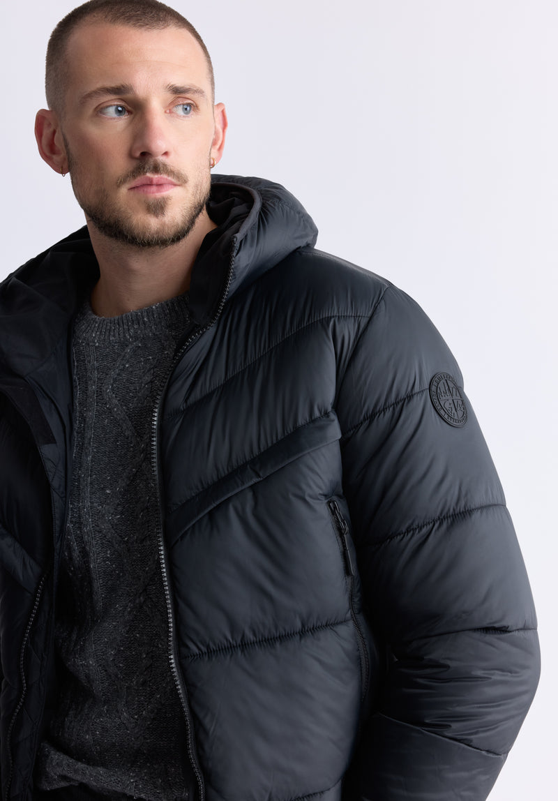 Black puffer coat hood 2025