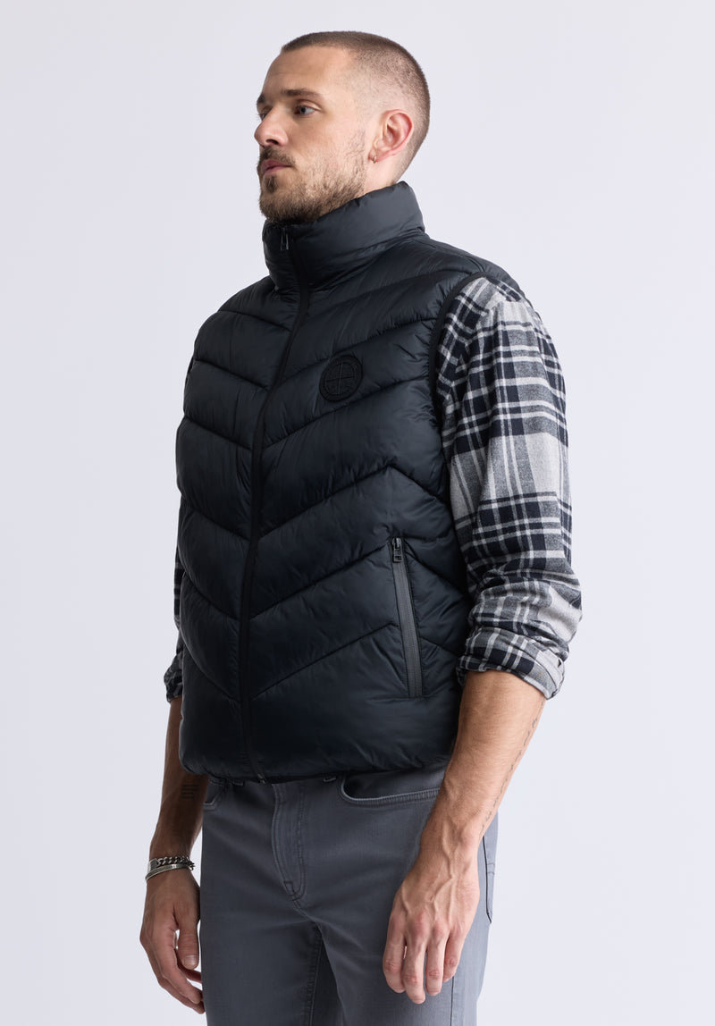 Black puffer vests shop