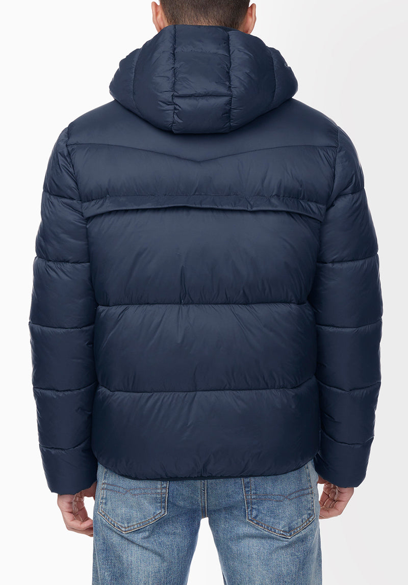 Manteau Matelassé Jerome Bleu Marin pour Hommes - OBMEF006