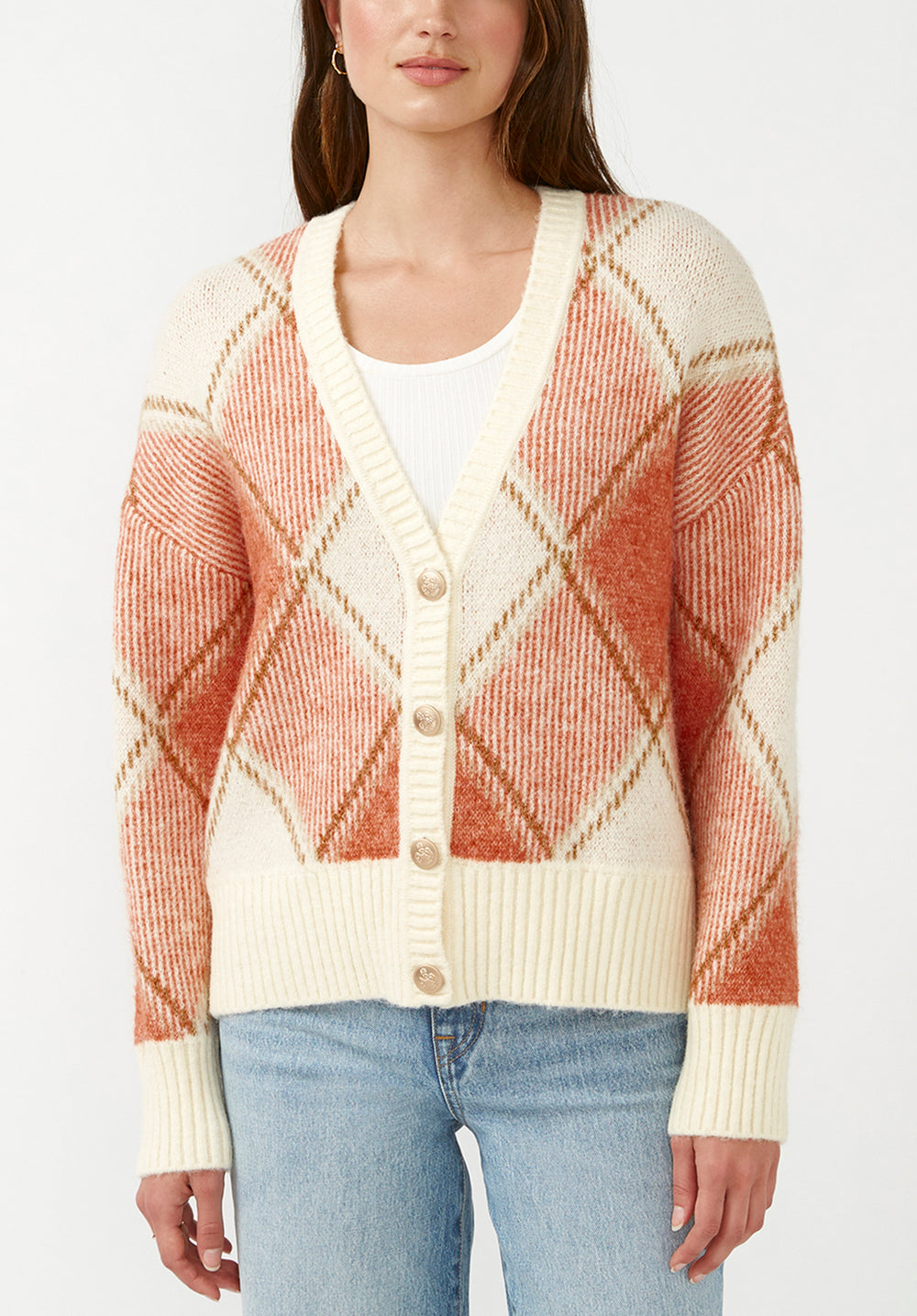 Plaid button front cardigan forever 21 shop
