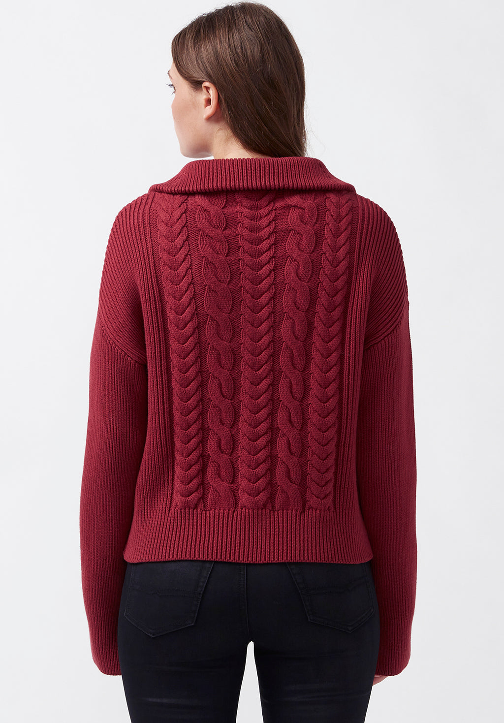 Deep red sweater deals