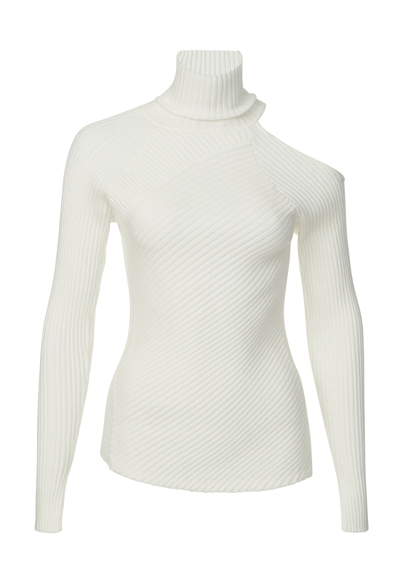 Ivory ribbed sweater clearance
