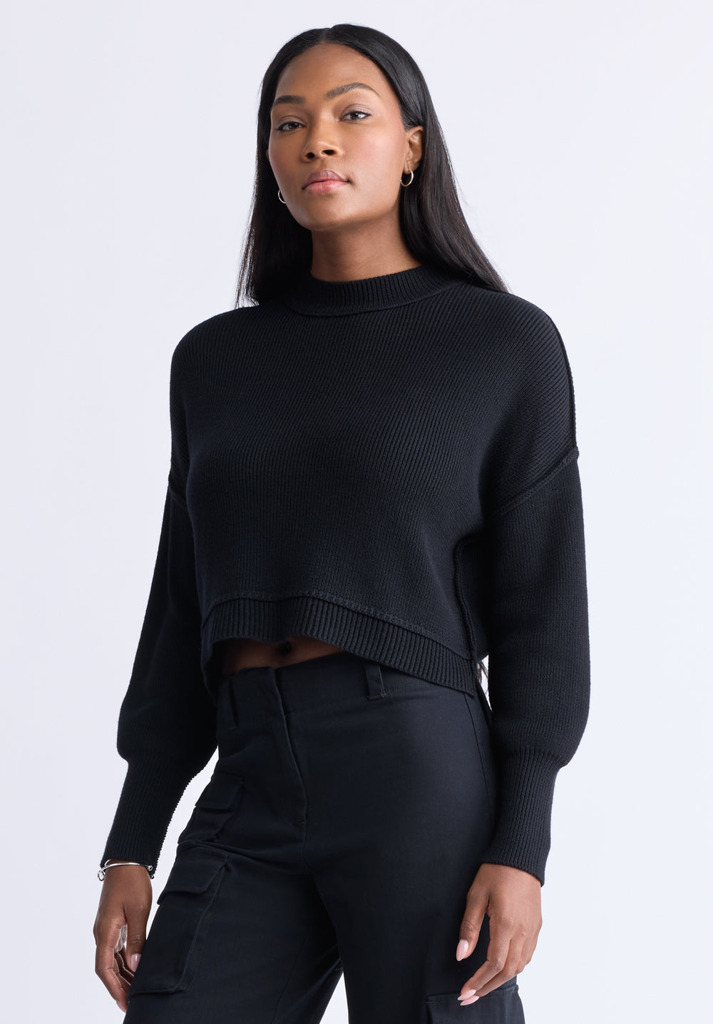 High cropped sweater on sale