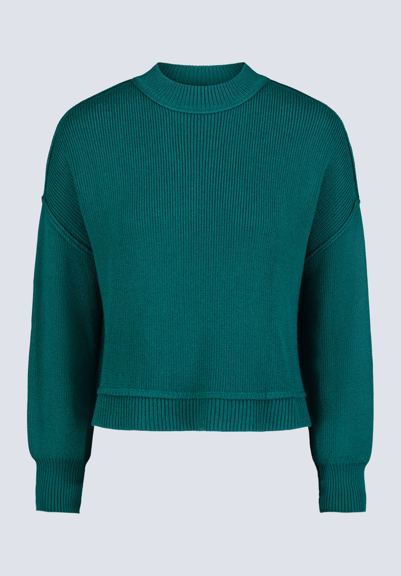 Seema Women s Long Sleeve Loose Fit Sweater Forest Green Buffalo Jeans CA