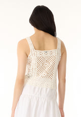 Short rayé taille haute en mélange de lin Giustina pour femme, marine - WB0021P