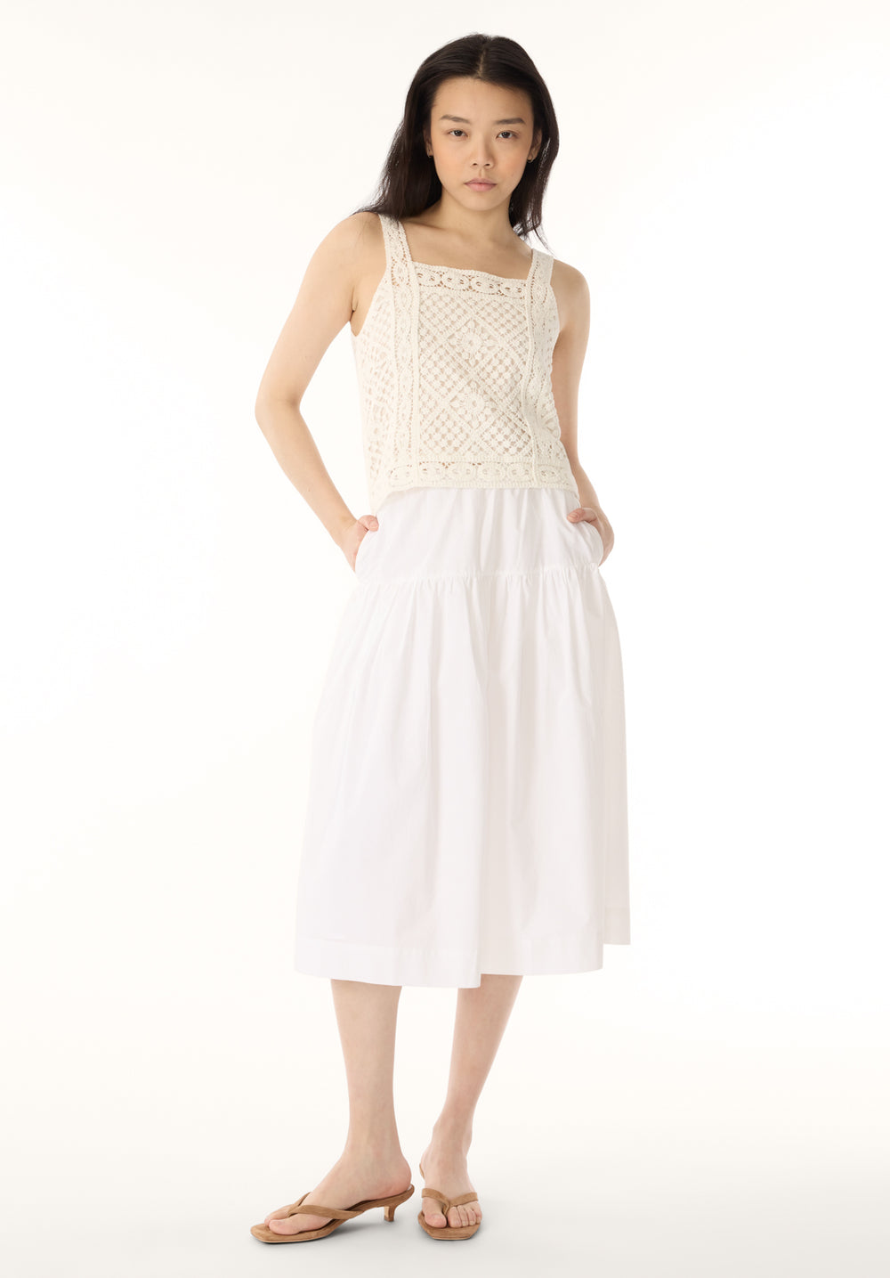 Thalassa Women's Crochet Tank Top, White – Buffalo Jeans CA