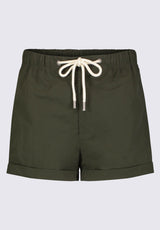 Casiane Women’s drawstring Shorts in Olive Green - WB0004P
