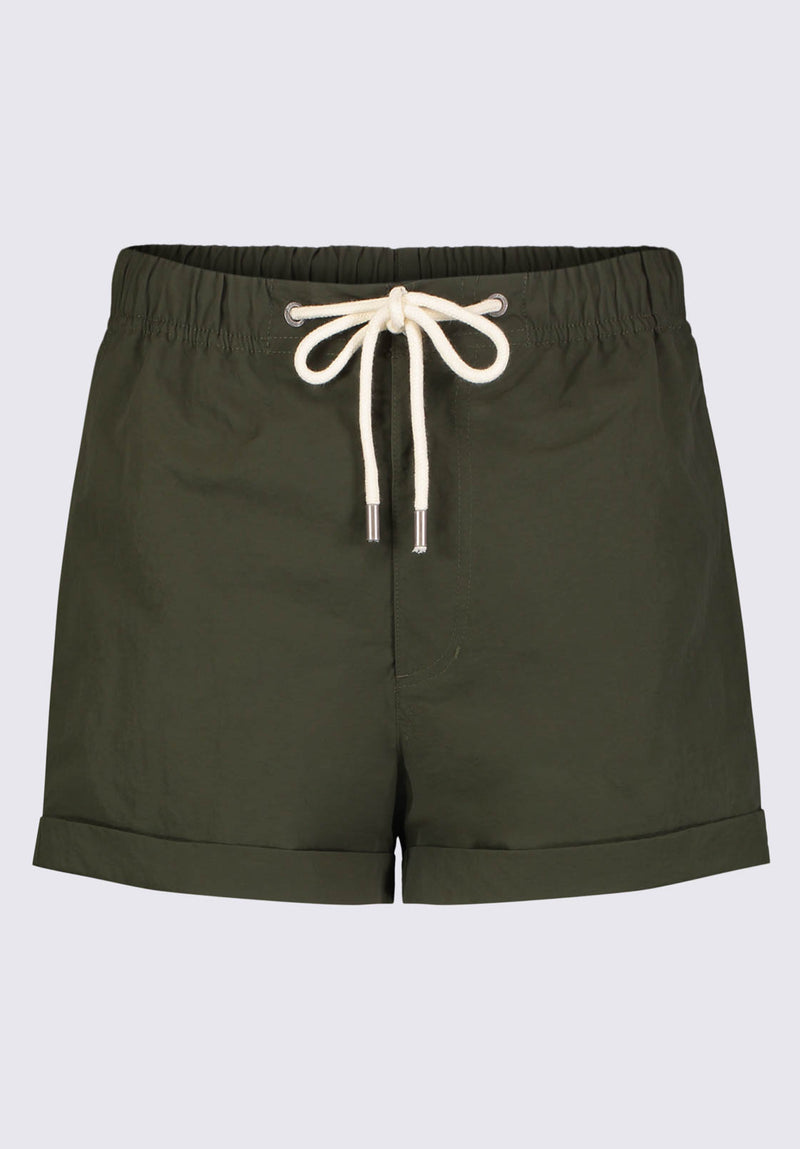 Casiane Women’s drawstring Shorts in Olive Green - WB0004P