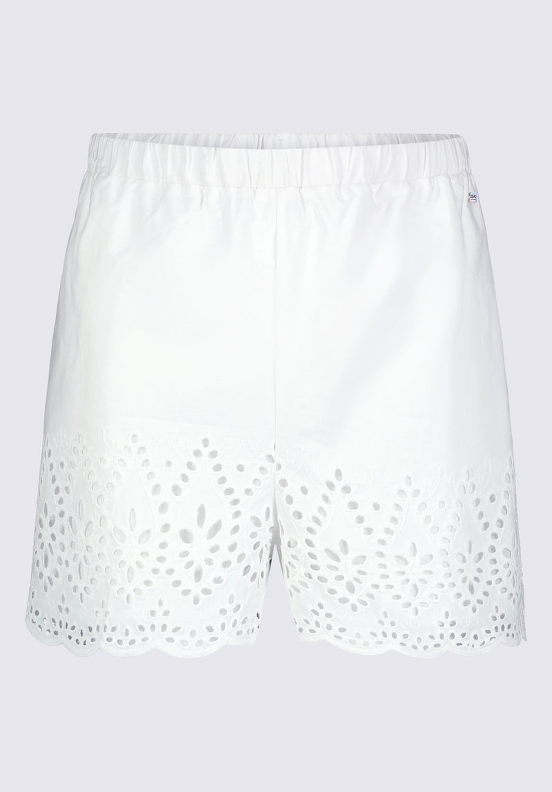 Short Parton à taille elastique pour femme, blanc - WB0007S