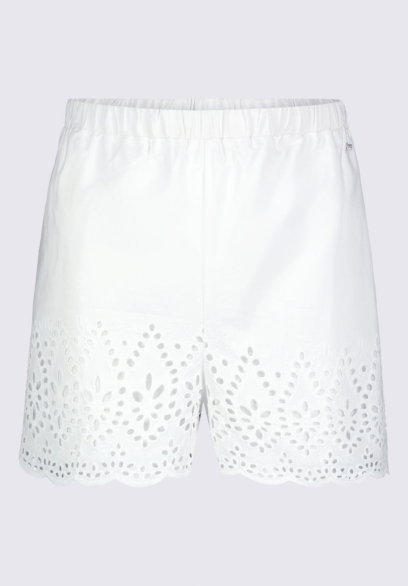 Parton Women's Pull-On Woven Shorts, White - WB0007S