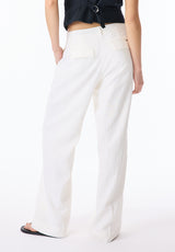 Adelina Women's Linen Blend Wide-Leg Pants, Off-White - WB0027P