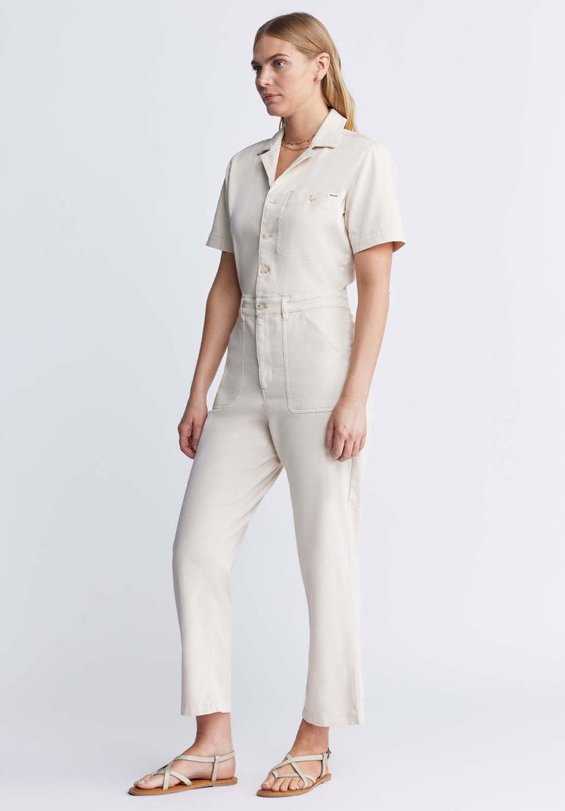 White short sleeve jumpsuit new arrivals