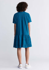 Buffalo David BittonZinnia Women's Ruffled Dress in Teal Blue - WD0033P Color TEALY BLUE