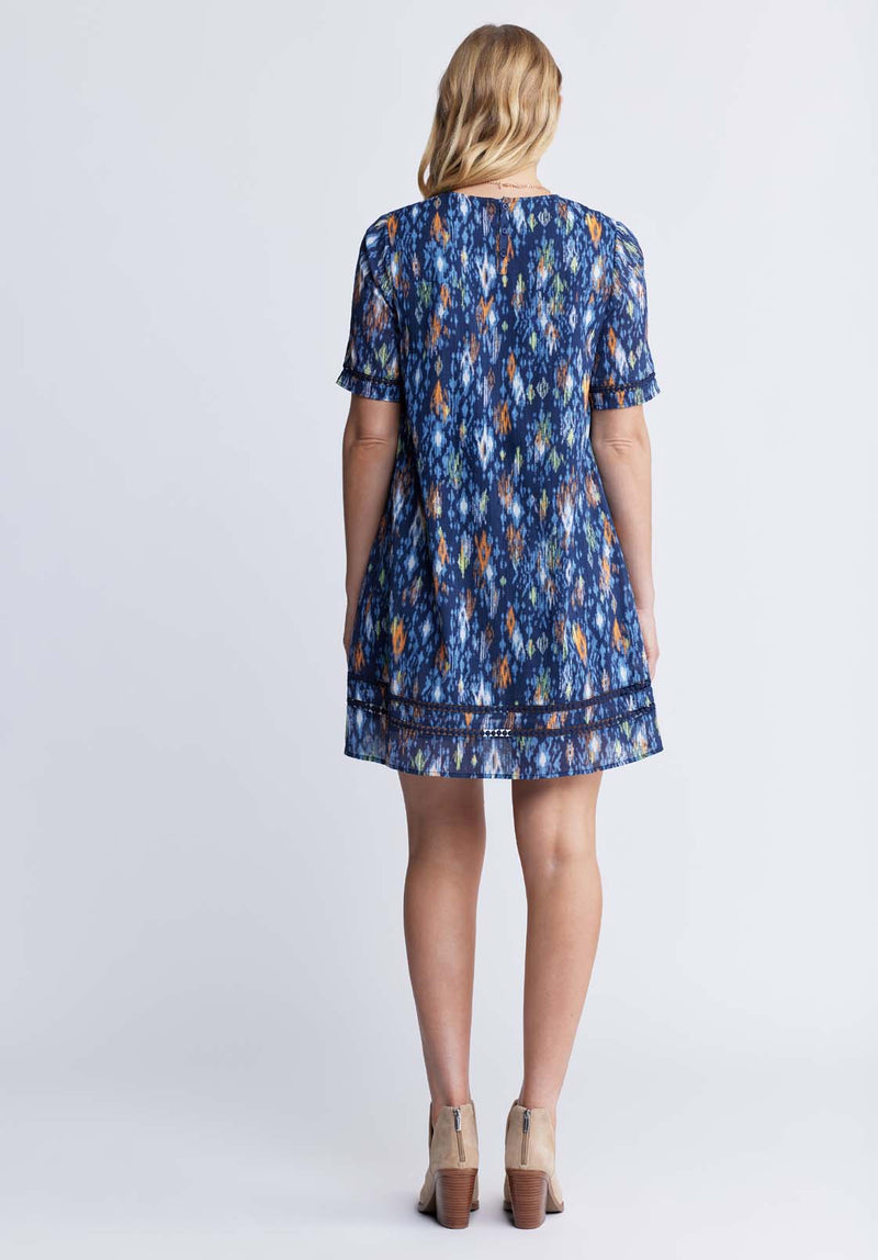 Buffalo David BittonRisette Women’s Printed Dress In Navy - WD0039P Color DIAMONDRAIN NVY