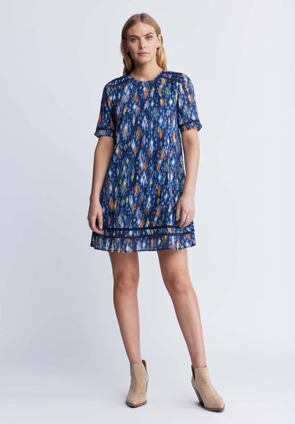Buffalo David BittonRisette Women’s Printed Dress In Navy - WD0039P Color DIAMONDRAIN NVY