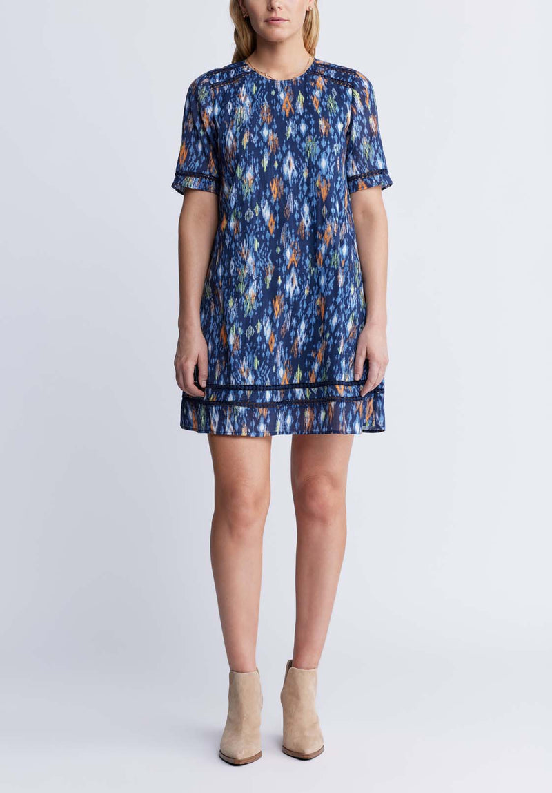 Buffalo David BittonRisette Women’s Printed Dress In Navy - WD0039P Color DIAMONDRAIN NVY