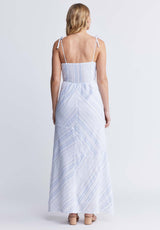 Buffalo David BittonFloriane Women’s Striped Maxi Dress In White - WD0045P Color WHITE