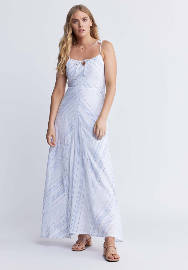 Buffalo David BittonFloriane Women’s Striped Maxi Dress In White - WD0045P Color 
