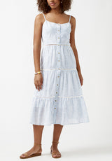 Buffalo David Bitton Quinby Tiered Stripe Dress - WD0671S Color BLUE