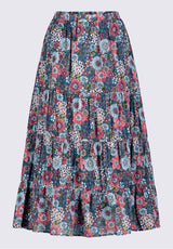 Aletta Women’s Long Skirt in Floral Print - WS0006P