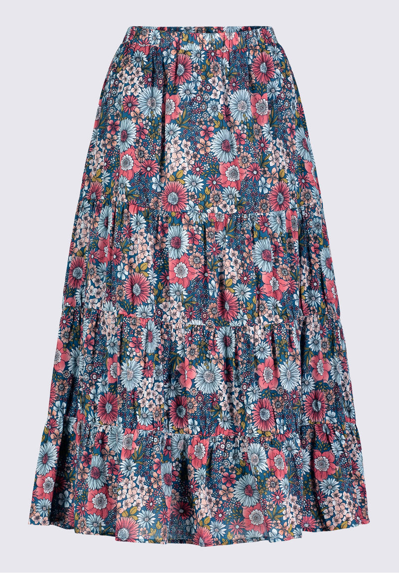 Aletta Women’s Long Skirt in Floral Print - WS0006P