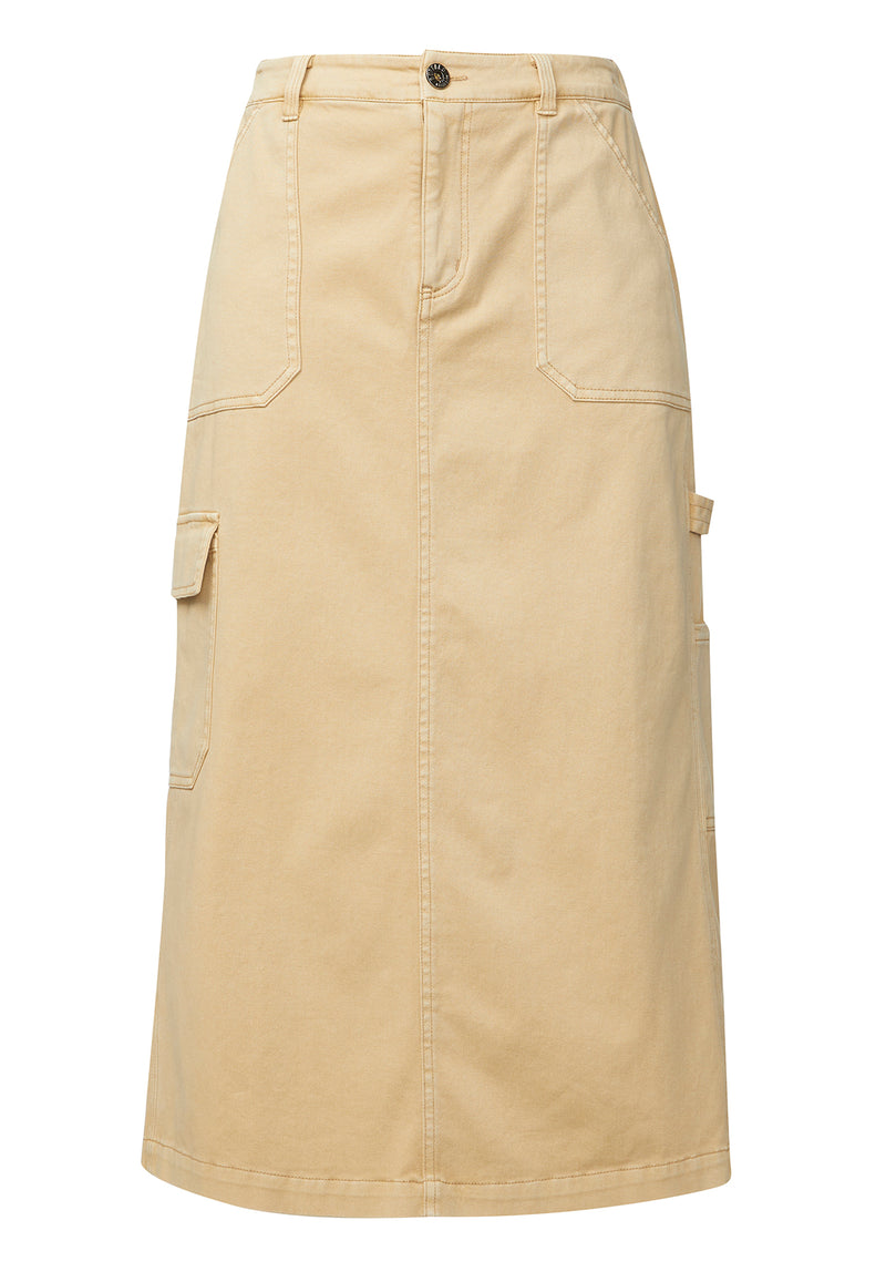 Beige cargo skirt hotsell