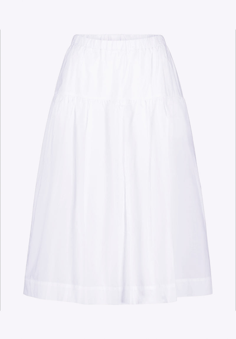 Buffalo David Bitton Lupita Women's Tiered Midi Skirt color WHITE